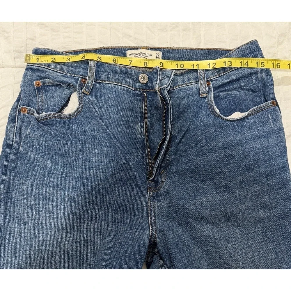 Abercrombie & Fitch Womens The Ankle Straight Ultra High Rise Jeans Size 30 10S - Picture 4 of 6
